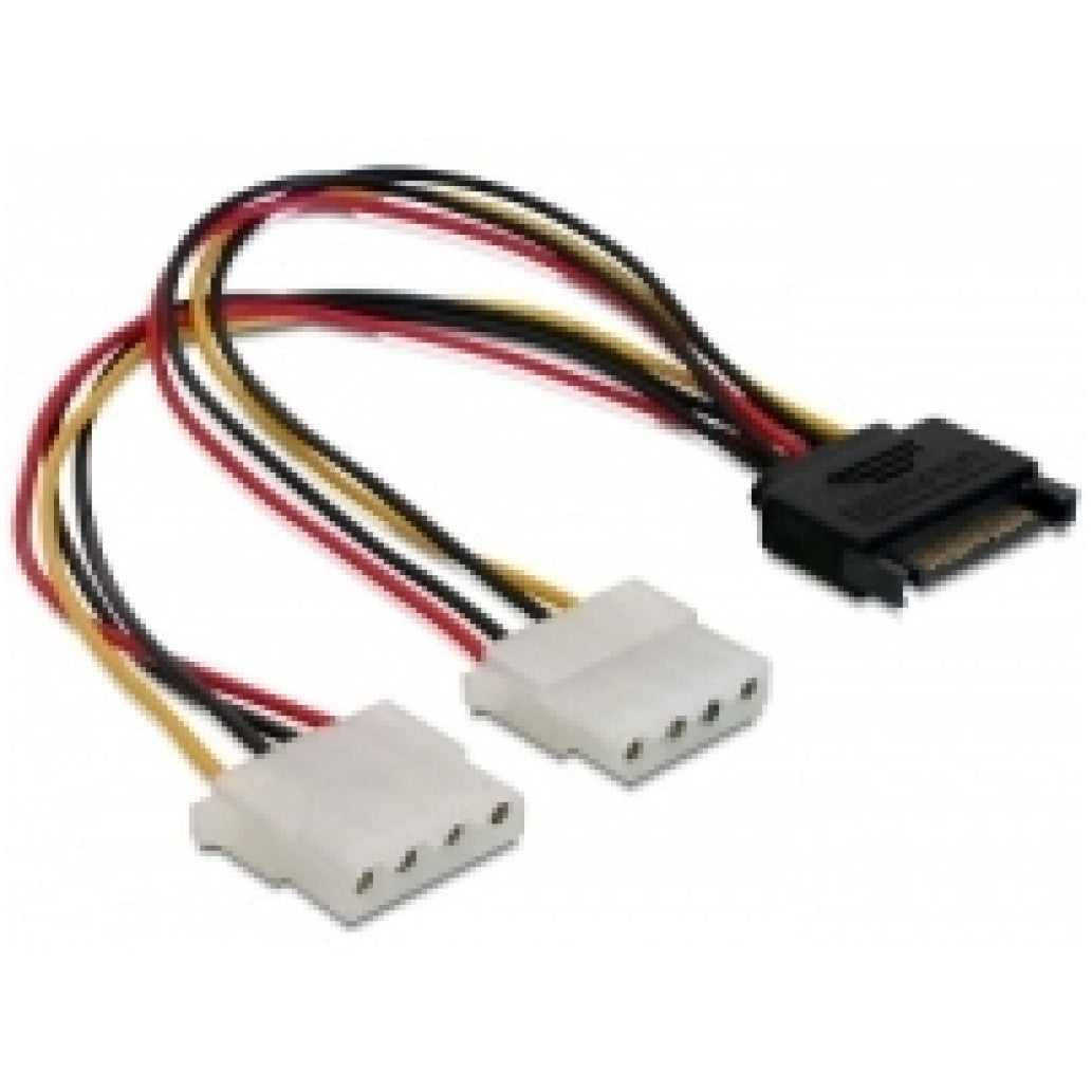 Adapter Serial ATA 1xSATA M + 2xMolex Ž 20cm Delock