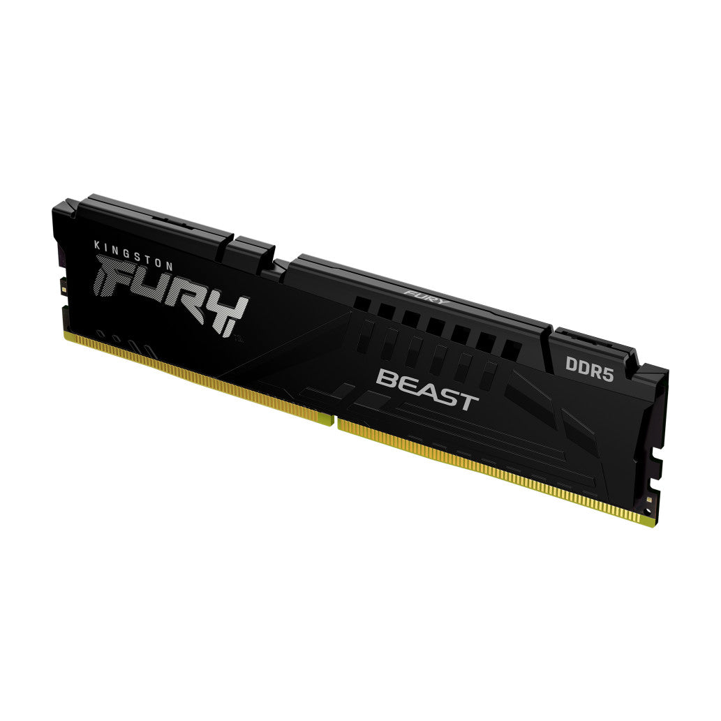 DDR5 32GB 5200MHz CL40 Single (1x32GB) Kingston Fury Beast XMP3.0 1,25V Fury črna (KF552C40BB-32)