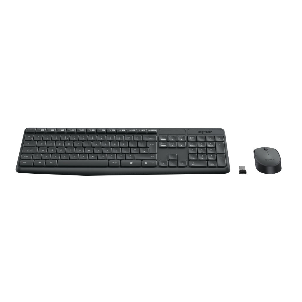 Tipkovnica in miš Logitech brezžična desktop MK235 SLO črna (920-008031)