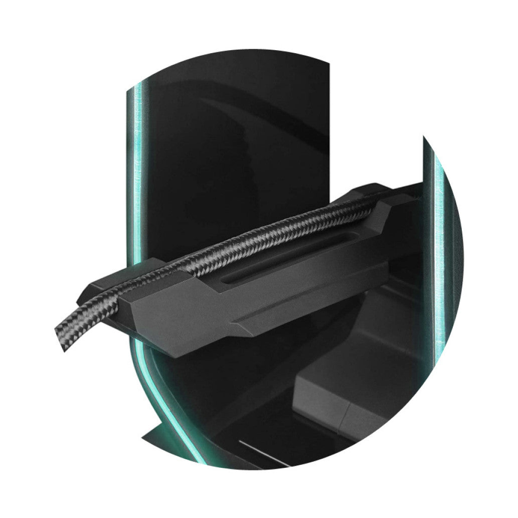 Držalo LC Power za slušalke in bungee za miško RGB