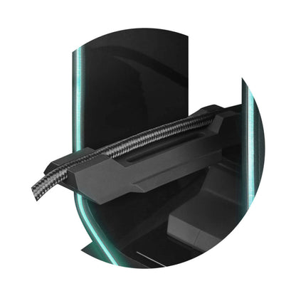 Držalo LC Power za slušalke in bungee za miško RGB