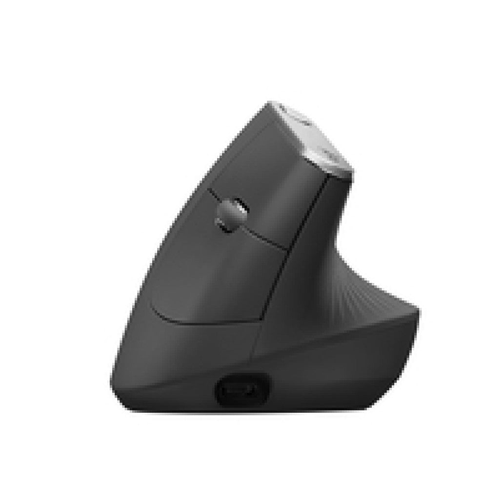 Miš brezžična + Bluetooth napredno ergonomska Logitech MX Vertical USB-C silent Unifying grafitna (910-005448)