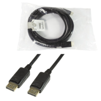 Kabel DisplayPort(m)=>DisplayPort(m) 5,00m 4K/60Hz dvojno oklopljen pozlačeni konektorji črn LogiLink (CV0074)