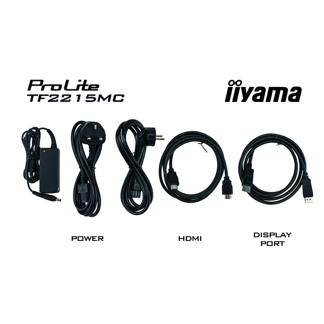 Monitor Touch 54,6 cm (21,5") Iiyama OpenFrame TF2215MC-B2 IPS 14ms VGA HDMI DisplayPort USB