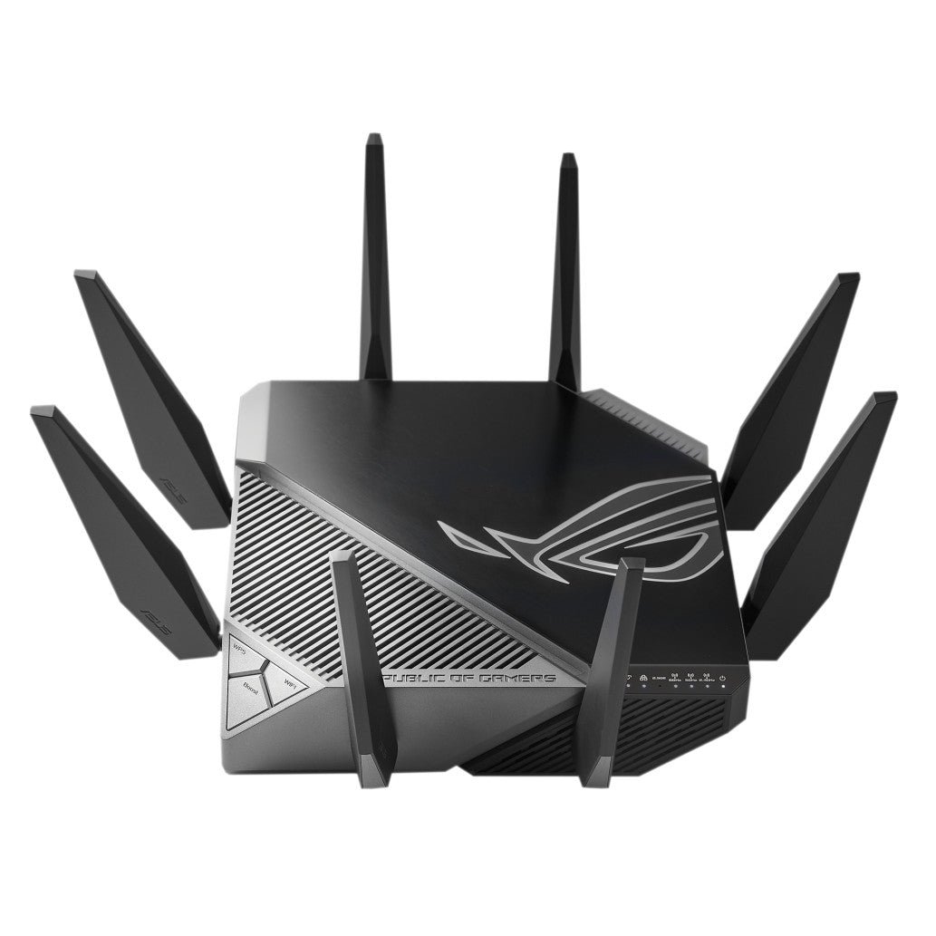 Usmerjevalnik brezžični Asus ROG Rapture GT-AXE11000 WiFi6E 802.11ax AX11000 4804Mbit/s 5G MESH OFDMA triband 1xLAN/WAN2,5GB 4xLAN 8x antena (90IG06E0-MO1R00)