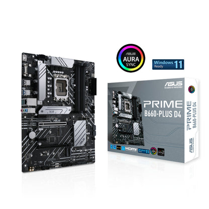 Osnovna plošča 1700 Asus PRIME B660-PLUS D4 ATX 1xVGA 1xHDMI 2.1 1xDisplayPort 1.4