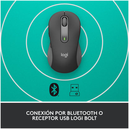 Miš brezžična + Bluetooth Logitech M650L 4000DPI Signature velikost L grafitna (910-006236)