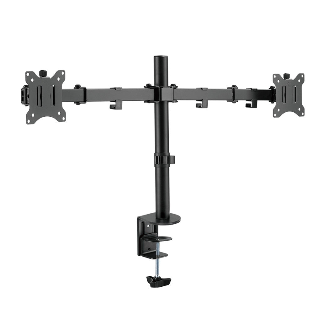 Nosilec za LCD monitor dvojni 33 - 82 cm (13"-32") do 8kg na roko - pritrditev na rob mize LogiLink (BP0098)