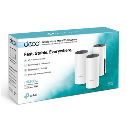 Usmerjevalnik brezžični mrežni sistem TP-Link Deco M4 AC1200 867Mb/s 2xRJ45 dualband MESH MU-MIMO 1xLAN 2x notranja antena 3 pack (TPLNC-DECOM4_3)