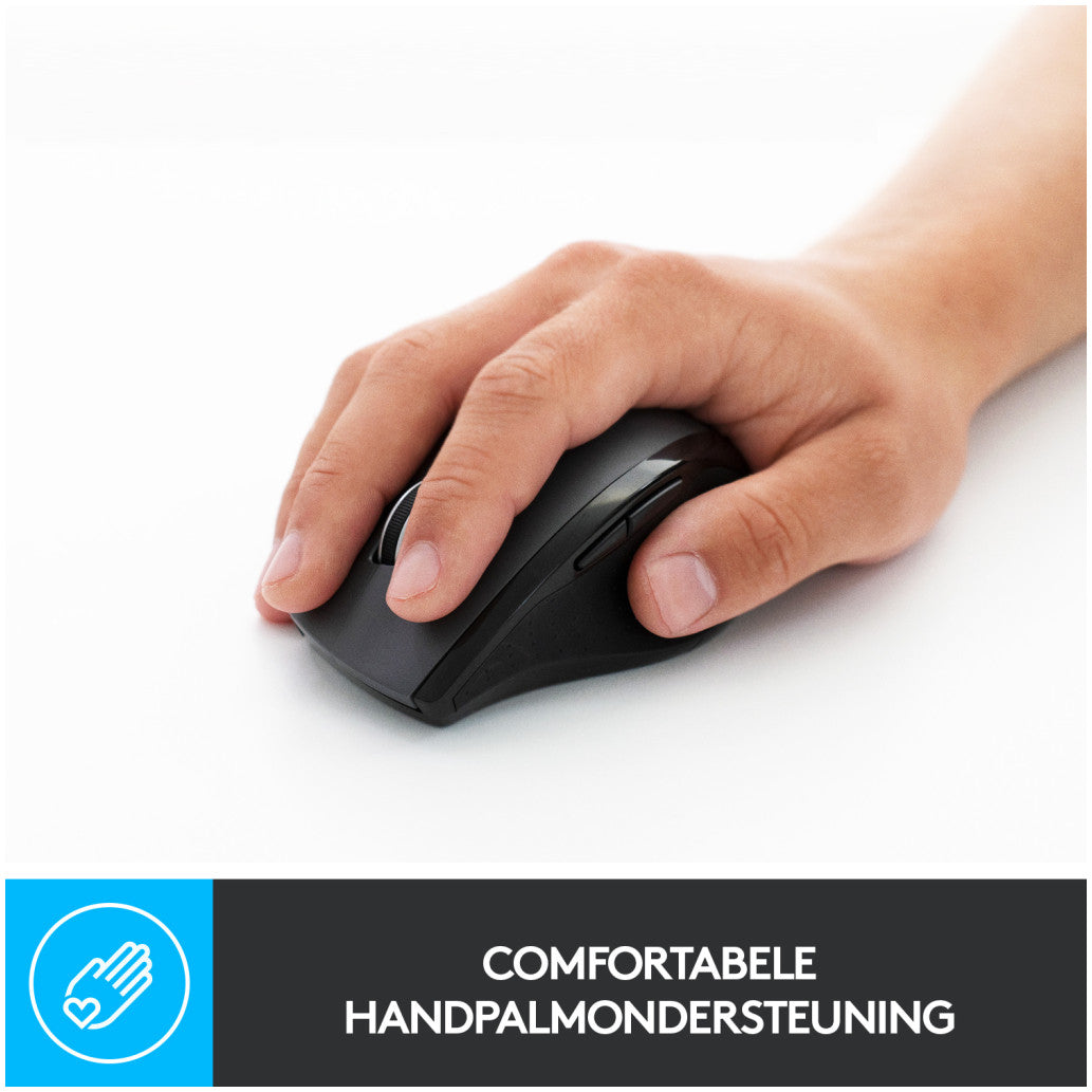 Miš brezžična ergonomska za desničarje Logitech M705 Marathon For Business 1000DPI nano temno siva (910-006034)