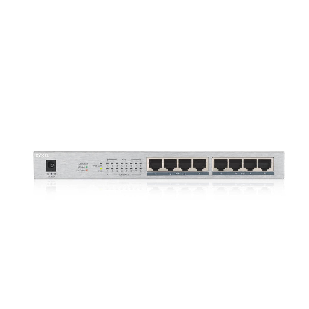 STIKALO 8-PORT ZyXEL 100/1000 PoE+ (GS1008HP-EU0101F)