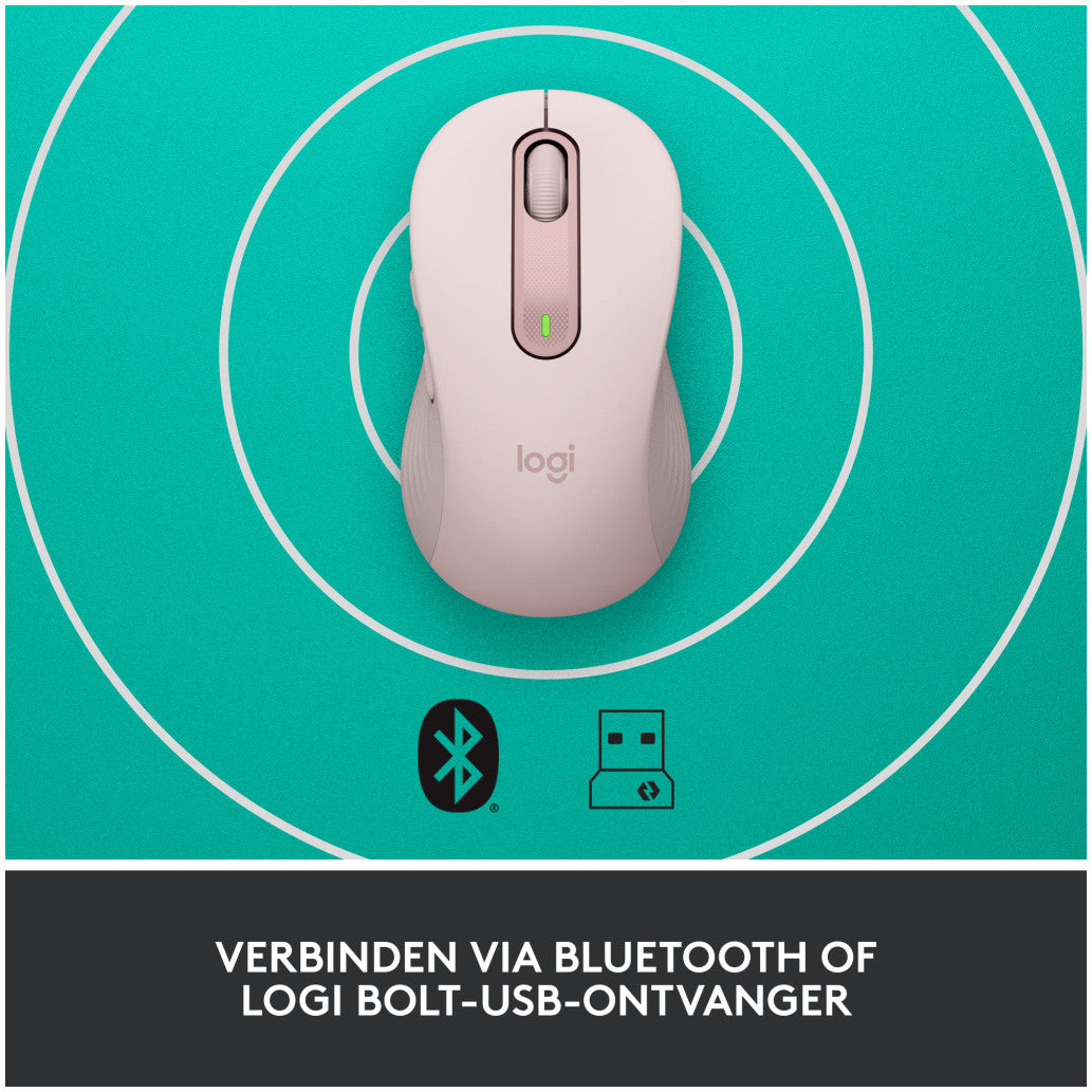 Miš brezžična + Bluetooth Logitech M650 2000DPI Signature roza (910-006254)