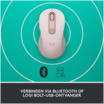 Miš brezžična + Bluetooth Logitech M650 2000DPI Signature roza (910-006254)