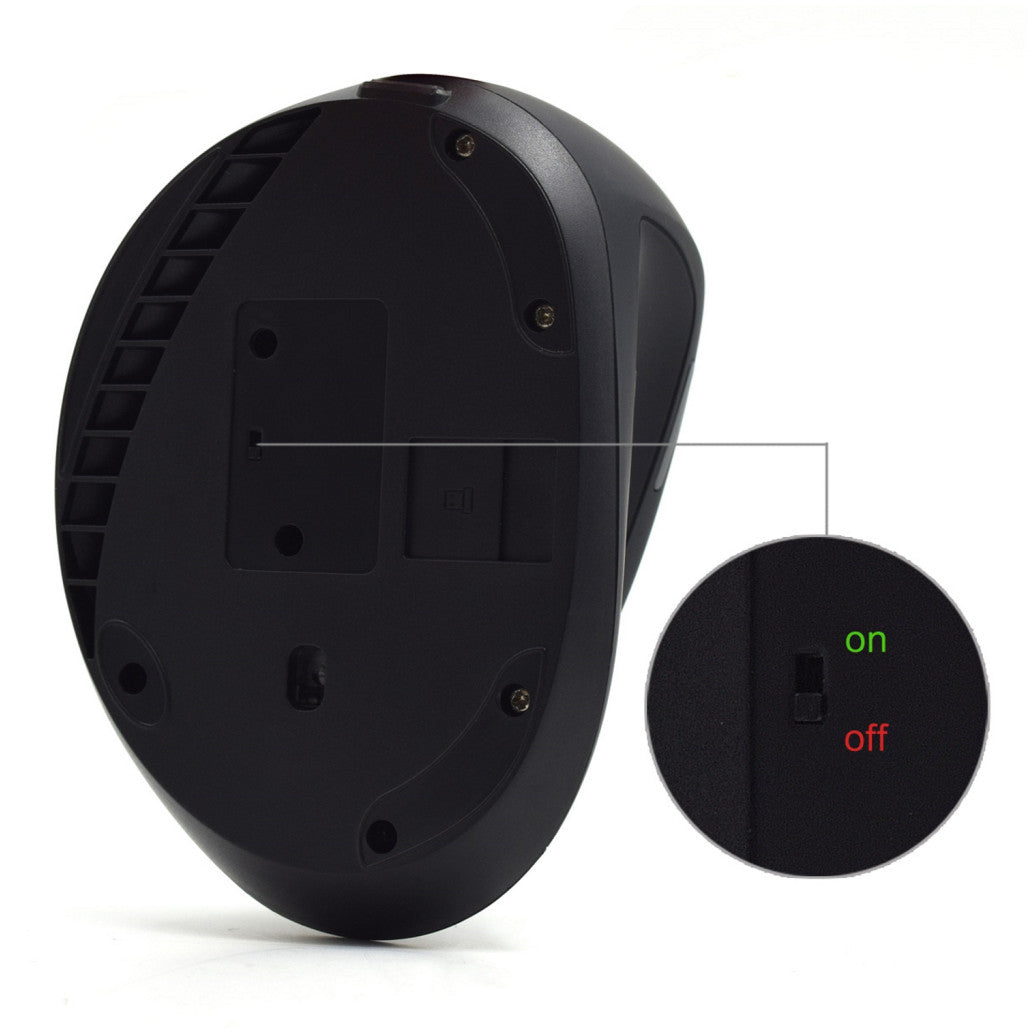 Miš Ewent brezžična optična Ergonomic Vertical 1600dpi črna (EW3158)