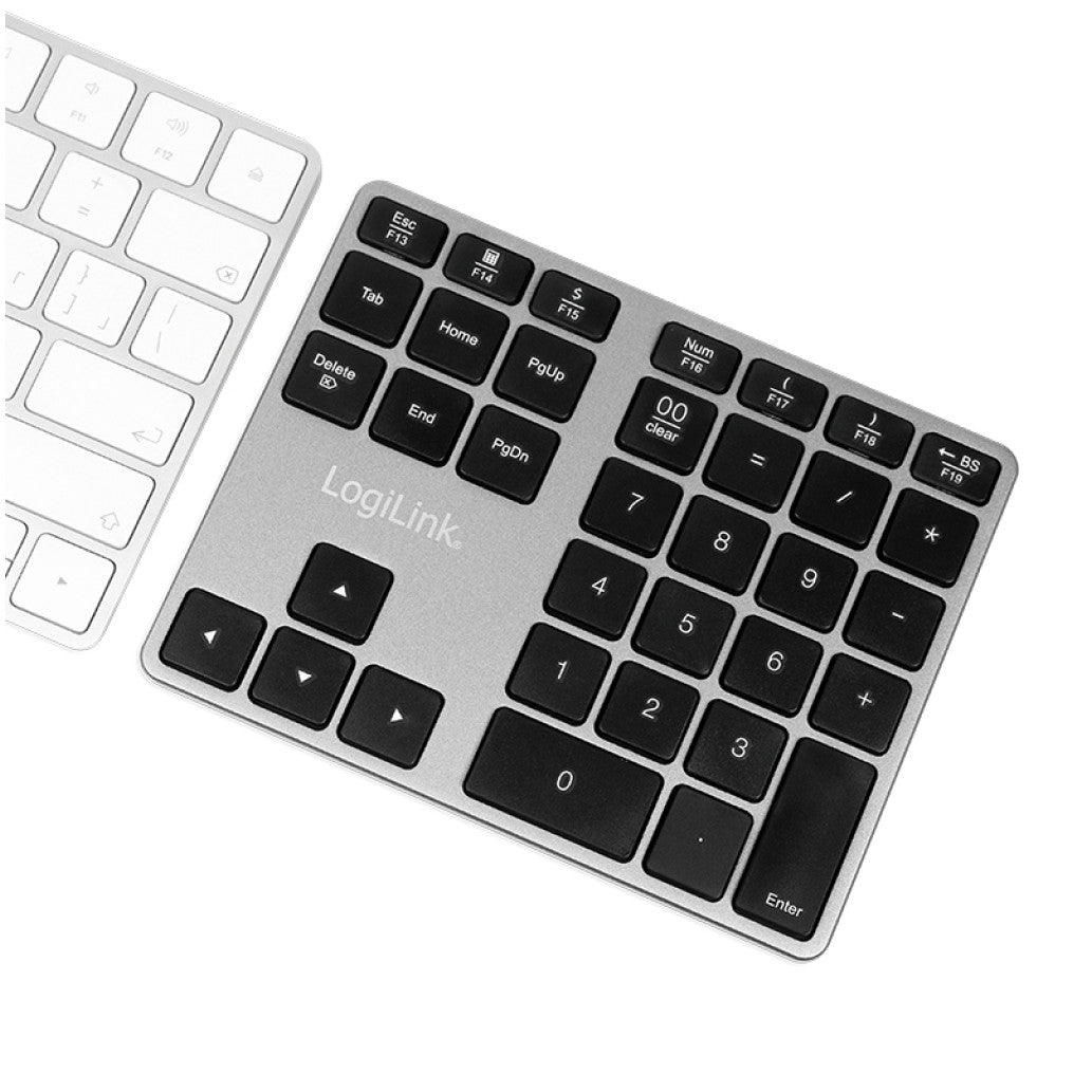 Tipkovnica LogiLink numerična brezžična Bluetooth aluminij - space grey (ID0187)