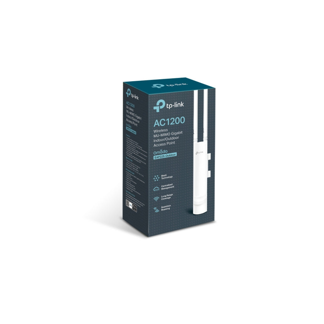 Dostopna točka TP-Link Omada WiFi5 802.11ac AC1200 867Mb/s Dualband MU-MIMO PoE 2x antena (EAP225-OUTDOOR)
