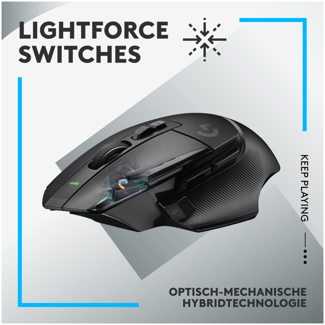 Gaming miška brezžična Logitech G502 X LightSpeed, črna (910-006180)