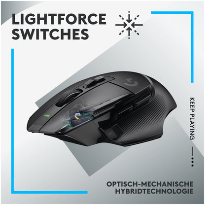 Gaming miška brezžična Logitech G502 X LightSpeed, črna (910-006180)