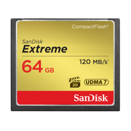 Spominska kartica Compact Flash 64GB Sandisk Extreme UDMA7 120MB/s/85MB/s VPG-20 (SDCFXSB-064G-G46)