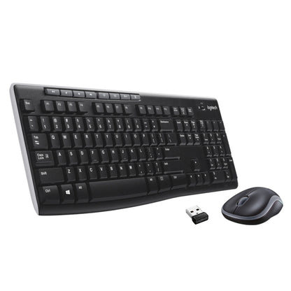 Tipkovnica in miš Logitech brezžična desktop MK270 US international črna (920-004508)