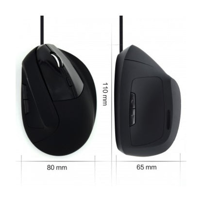 Miš Ewent USB optična Ergonomic Vertical 1800dpi črna (EW3157)