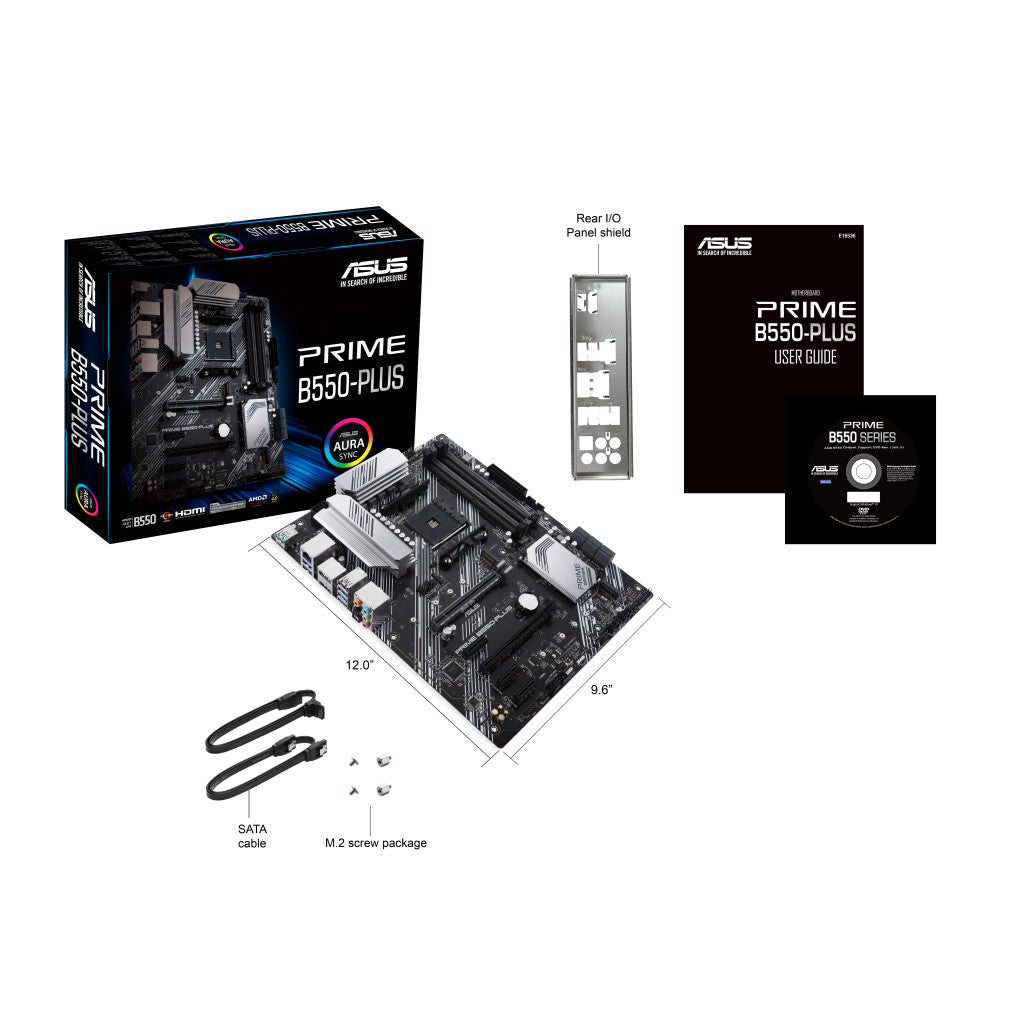 Osnovna plošča AM4 Asus PRIME B550-PLUS ATX 1xHDMI 2.1 1xDisplayPort 1.2