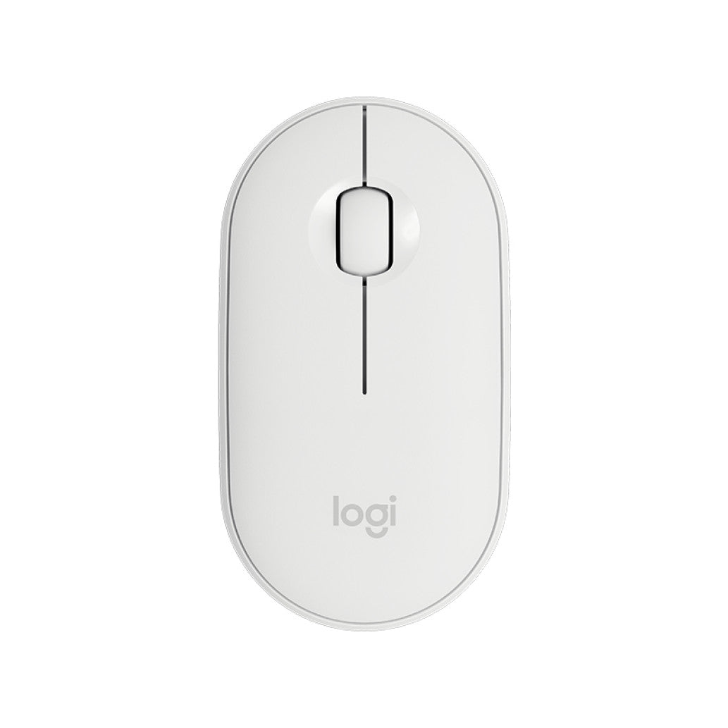 Miš Logitech brezžična + Bluetooth optična M350 bela Pebble (910-005716)