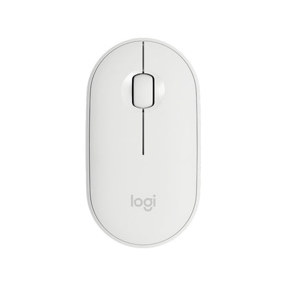 Miš Logitech brezžična + Bluetooth optična M350 bela Pebble (910-005716)