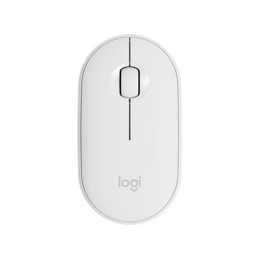 Miš Logitech brezžična + Bluetooth optična M350 bela Pebble (910-005716)