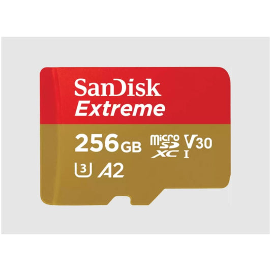 Spominska kartica microSDXC 256GB Sandisk Extreme 190MB/s/130MB/s U3 V30 UHS-I +adapter (SDSQXAV-256G-GN6MA)