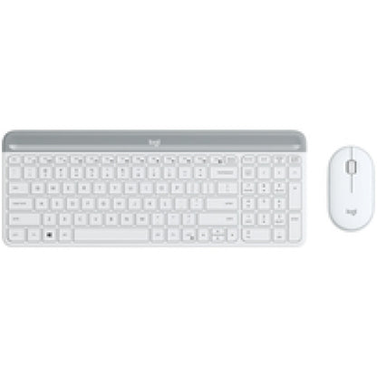 Tipkovnica in miš Logitech brezžična MK470 Combo US international bela SLO gravura (920-009205)