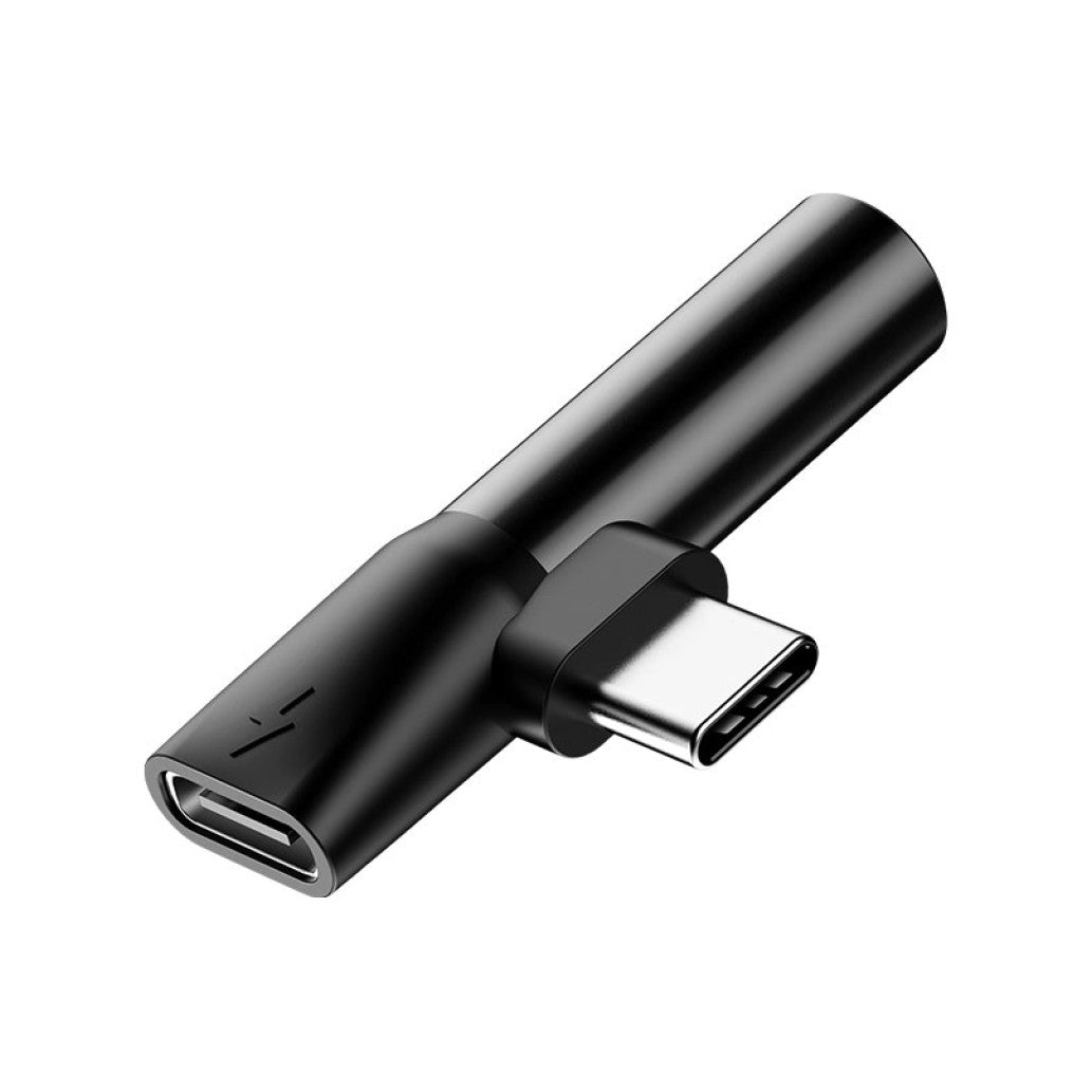 Adapter Audio USB-C M => 3,5mm Ž + USB-C Ž za polnjenje BASEUS - črn (CATL41-01) EOLS-P