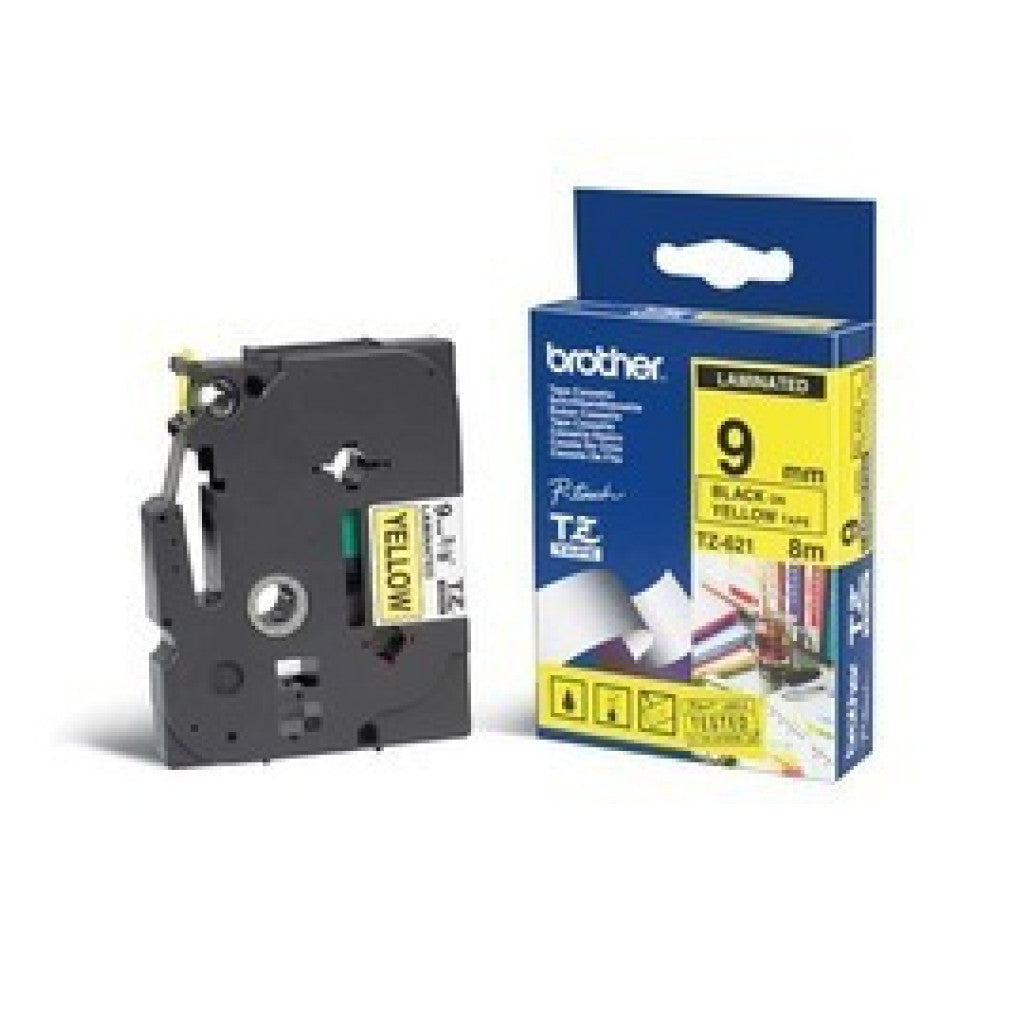 Brother TZE621 Rumen/črn 9mm, trak za PT