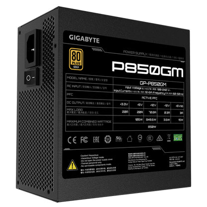 Napajalnik - 850W GigaByte 80Plus Gold 90% ATX12V 2.31 Modular 120mm črna (GP-P850GM)