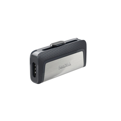 Spominski ključek 128GB USB 3.2/USB-C Sandisk Ultra Dual 150MB/s plastičen drsni srebrno-črn (SDDDC2-128G-G46)