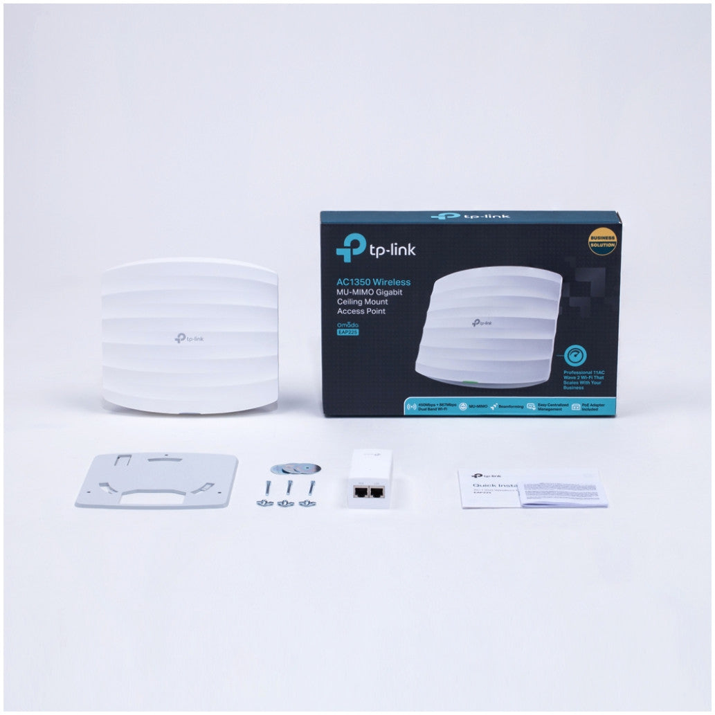 Dostopna točka TP-Link Omada AC1350 867Mbit/s 1xRJ45 MU-MIMO 4x notranja antena (EAP225 AC1350)