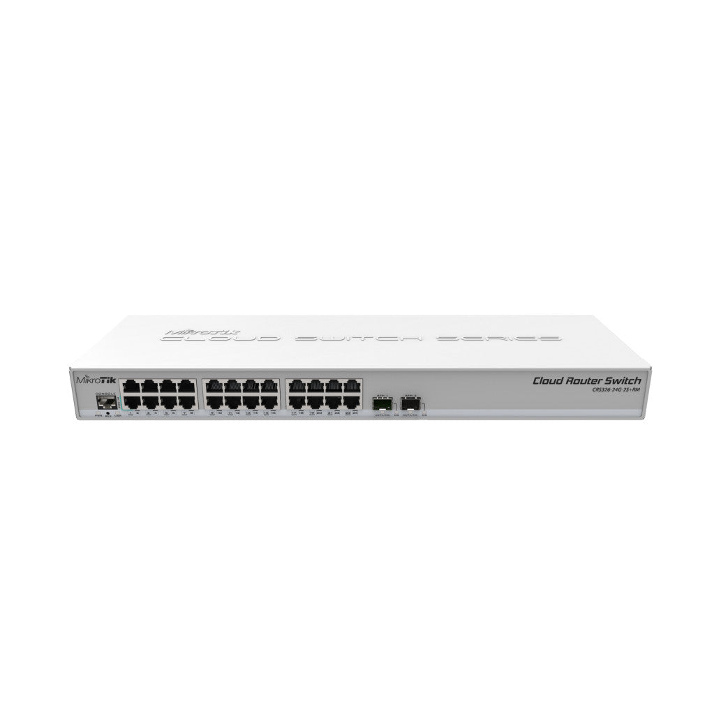 STIKALO 24-PORT 2xSFP Mikrotik Cloud 100/1000 Managed Rack (CRS326-24G-2S+RM)