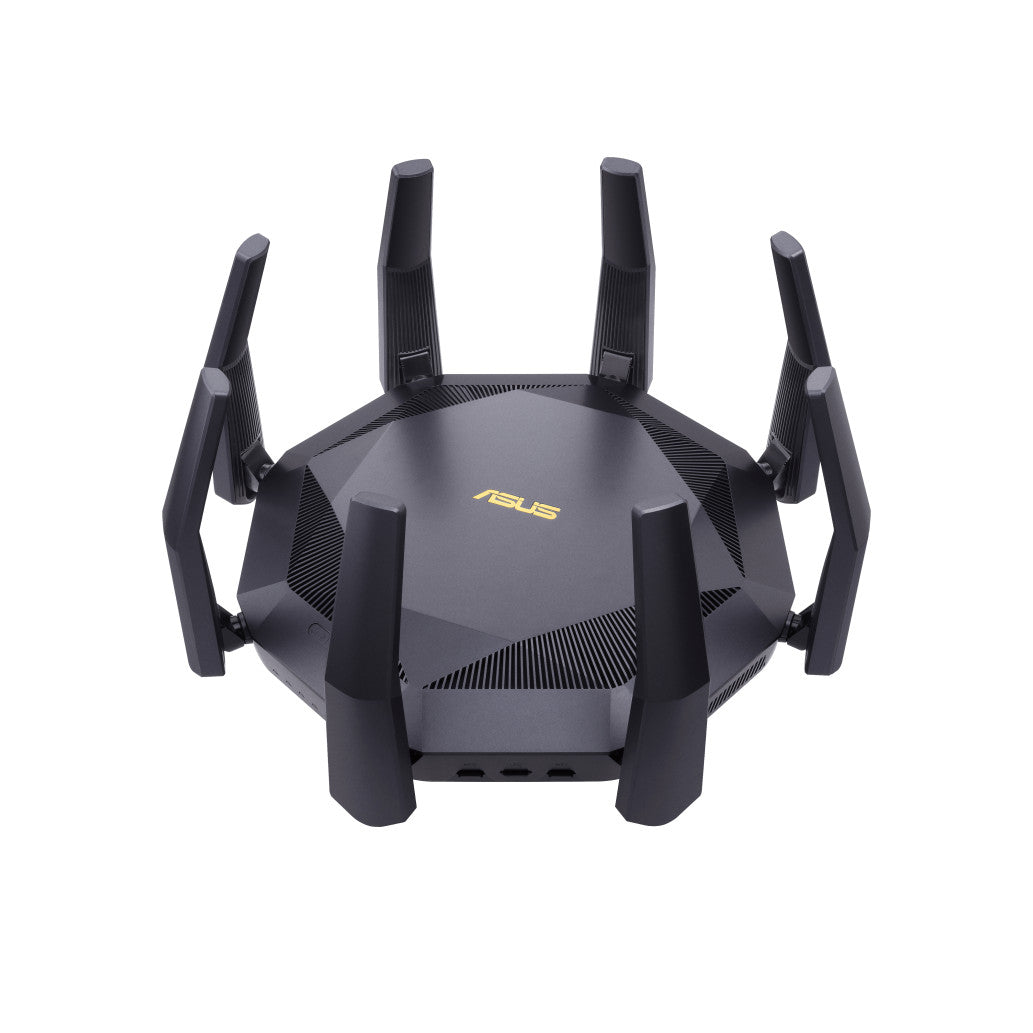 Usmerjevalnik brezžični Asus RT-AX89X WiFi6 802.11ax AX6000 4804Mbit/s MU-MIMO OFDMA MESH dualband 3G/4G USB dongle 8xLAN 1xLAN/WAN10GB 1xSFP+ (90IG04J1-BM3010)