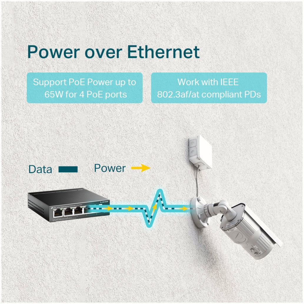 STIKALO 5-PORT TP-Link 100/1000 PoE (TL-SG1005P-V2)