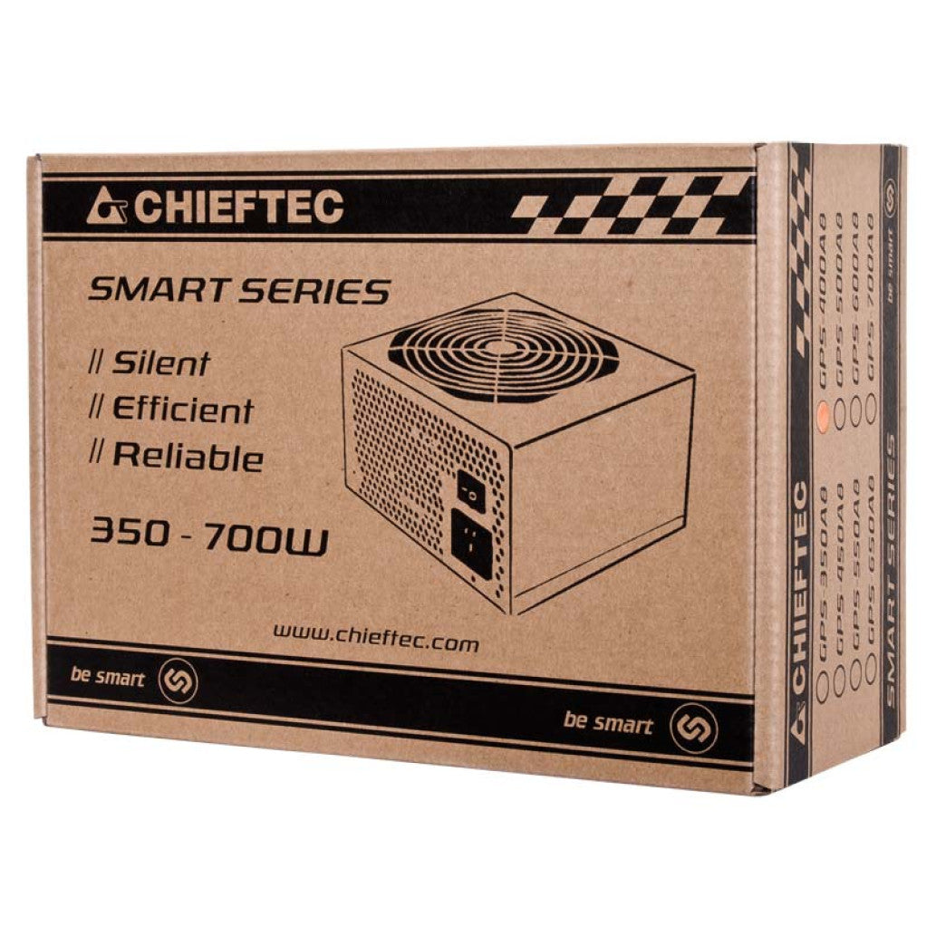 Napajalnik - 600W Chieftec Smart Series 80Plus 80% ATX12V 2.3/ EPS12V Non modular 120mm črna (GPS-600A8)