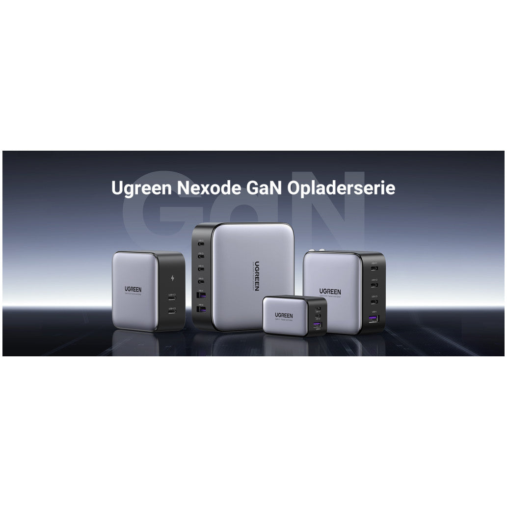 Hišni polnilec 100-240V => 2x USB-A (ž) 4x USB-C 200W GaN II Ugreen - črn (40914)