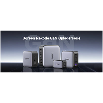 Hišni polnilec 100-240V => 2x USB-A (ž) 4x USB-C 200W GaN II Ugreen - črn (40914)
