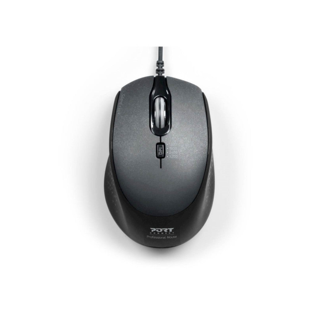 Miš Port USB-C/A 900711 desktop črna 3600DPI (900711)