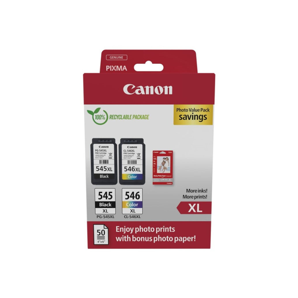 KOMPLET CANON PG-545XL / CL-546XL IN FOTO PAPIR GP-501