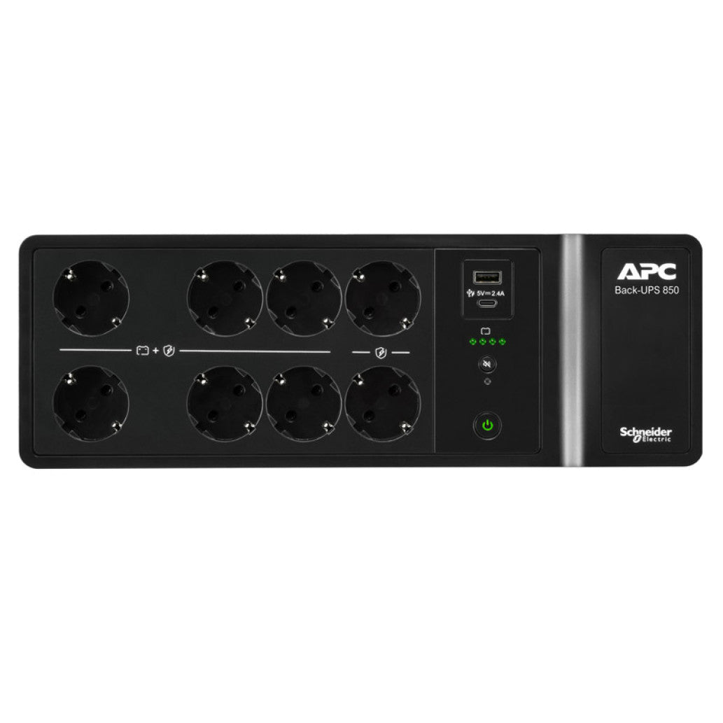 UPS APC Back-UPS Line-Interactive 850VA/520W 230V 92VAh 8x220V USB (BE850G2-GR_SL*)