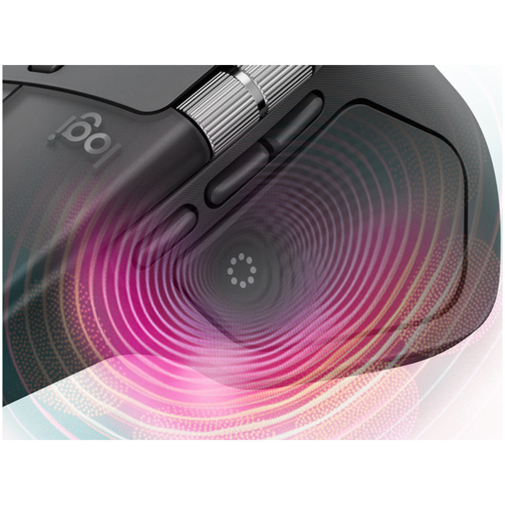 Miš brezžična + Bluetooth USB-C Logitech MX Master 4 8000DPI Bolt reciever grafitna (910-007562)