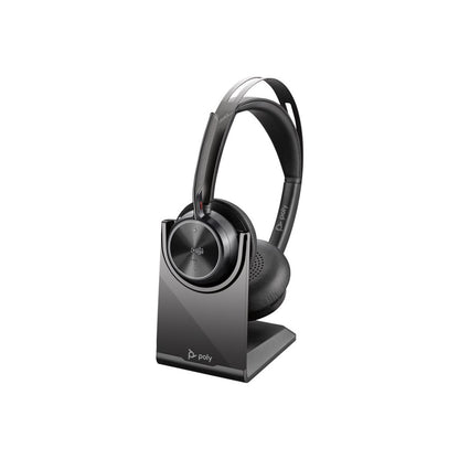 Slušalke brezžične HP naglavne z mikrofonom BT USB-C/USB-A Voyager Focus 2 črna ANC s stojalom za polnjenje (9T9J6AA#AC3)
