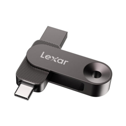 Spominski ključek 512GB USB3.2/USB-C Lexar JumpDrive Dual D500 400MB/s kovinski vrtljiv črno-srebrn (LJDD500512G-BNQNG)