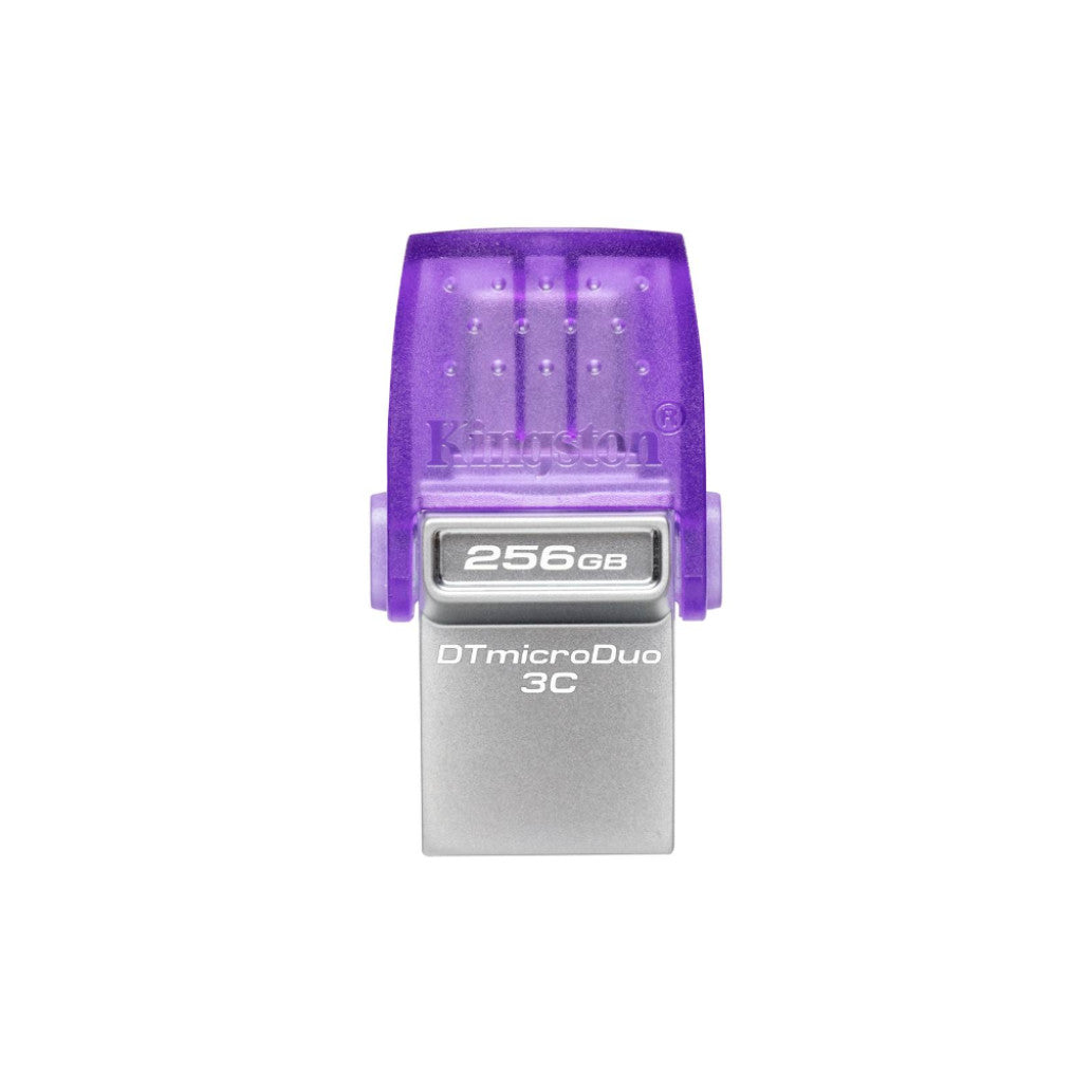 Spominski ključek 256GB USB 3.2/USB-C Kingston DT microDuo3G3 200MB/s - plastičen//vijolična (DTDUO3CG3/256GB)