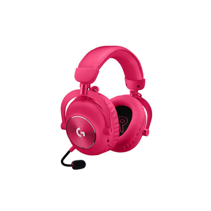 Slušalke brezžične Logitech naglavne z mikrofonom BT/RCA/USB G PRO X 2 LIGHTSPEED roza Gaming (981-001275)